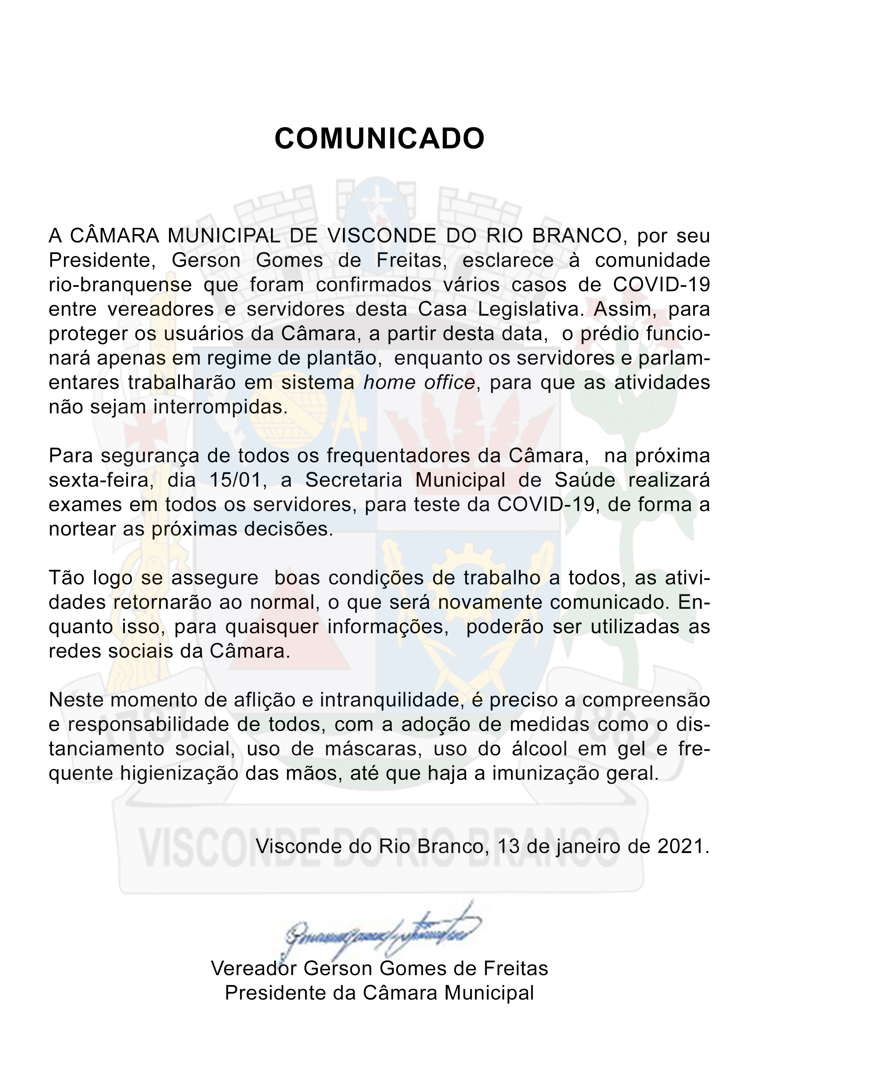 NOTA OFICIAL