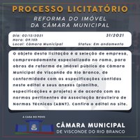 Aviso de licitação – Tomada de Preço Nº 02/2021 – Processo Licitatório Nº 31/2021 