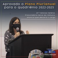 Câmara aprova o Plano Plurianual para o quadriênio 2022-2025