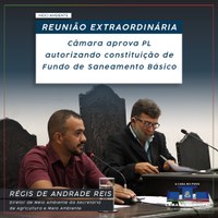 Câmara aprova PL autorizando constituição de Fundo de Saneamento Básico 
