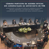 Câmara promove sessões solenes comemorativas no aniversário da cidade