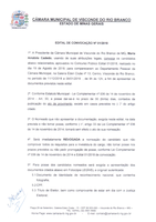 Câmara publica Edital de convocação dos aprovados no Concurso Público 01/2018