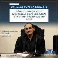 Novo secretário da Câmara é eleito em sessão extraordinária 